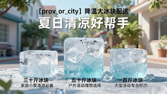 顺义降温大冰块配送_海鲜排档降温解决方案_高温天气大冰块配送